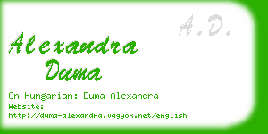 alexandra duma business card